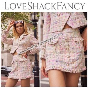 LoveShackFancy Nate Skirt in Pink Dream 00